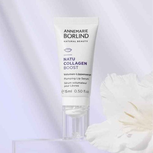 ANNEMARIE BÖRLIND - NATU COLLAGEN BOOST Plumping Lip Serum - redefining, plumping, rejuvenating lip care, with botanical collagen and plant-based protein, lip plumper, vegan, 0.50 Fl. Oz.