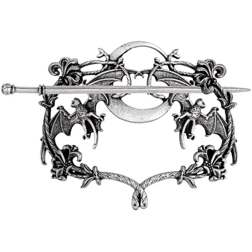 HAQUIL Crescent Moon Bat Hairpin Metal Bat Wings Hair Barrettes Vintage Gothic Hair Clip for Women