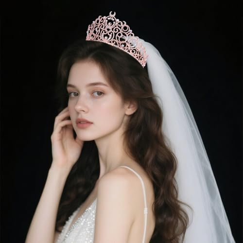 Tiaras and Crowns for Women Glinda Bubble Crown Crystal Queen Crown princess headbands for Wedding Prom Birthday Halloween Christmas Party Costume