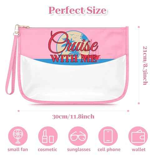 Sfodiary Funny Cruise Cosmetic Bag for Women Summer Vacation Cruise Trip Gifts for Women Cruise Themed Birthday Christmas Gift for Her Sister Friends Makeup Bag Zipper Travel Pouch