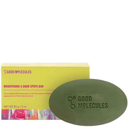 Good Molecules Brightening & Dark Spots Bar - Soap Free Face and Body Bar - Tranexamic, Kojic Acids and Niacinamide to Target Dark Spots - Skin Care