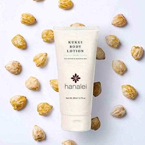 Hanalei Cruelty-Free Kukui Oil Body Lotion ? Paraben-Free, Dye-Free Moisturizer with Kukui Nut Oil, Shea Butter & Jojoba for Hydrated, Soft, Nourished Skin ? Travel-Friendly Size 80 ml