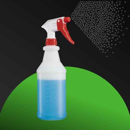 SUPER+ 4 Pack Plastic Spray Bottles 24 OZ ? Leak Proof, Adjustable Nozzle, Empty Spray Bottles For Cleaning Solutions, Plants, Pet, Or Diy Spray Bottle (4)