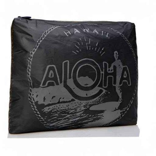 ALOHA Collection Max Pouch, Lightweight, Packable, & Splash-Proof - Durable, Washable, & Reusable Makeup Pouch for Cosmetics, Pool, Beach & Travel, Easy to Clean & Sustainable Material (14.5" x 11.5")