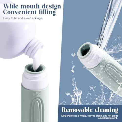 Travel Bottles for Toiletries, 3oz TSA Approved Travel Size Toiletries, Silicone Leak-Proof Refillable Containers, Squeezable Liquid Essentials Bottles W/Clear Bag (GRAY)