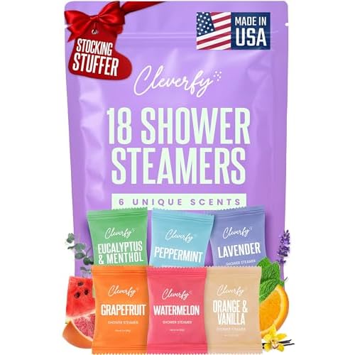 Cleverfy Shower Steamers Aromatherapy ? Stocking Stuffers for Teen Girls, Women and Wife ? Christmas Gifts for Teens and Women ? White Elephant Gifts for Adults ? 18 Tablets