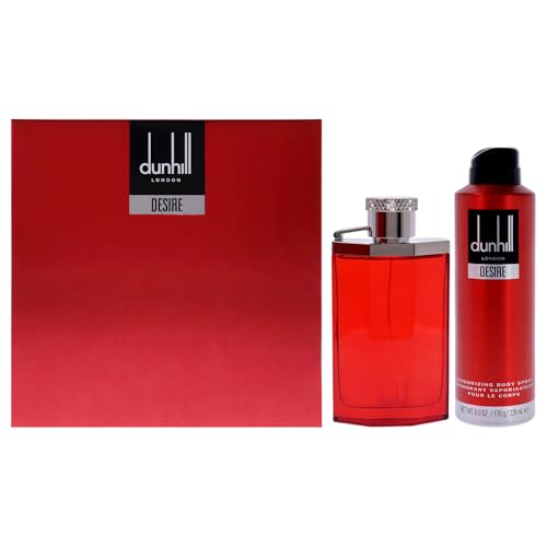 Alfred Dunhill Desire Red for Men - 2 Pc Gift Set 3.4oz EDT Spray, 6.0oz Deodorant Spray
