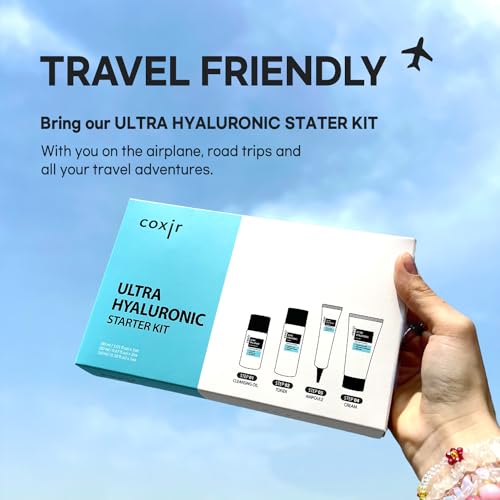 [Trial KIT] coxir Ultra HYALURONIC/Cleansing Oil+Toner+ampoule+Cream Holiday Miniature/Christmas mini Gift [2.68 fl.oz (Pack of 1)] / Korean Skin Care