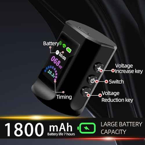 Tattoo kit POSEIDON, Tattoo Pen Kit with 20 PCS Tattoo Cartridge Machine, Tattoo Pen with 1800mAh Capacity Wireless Power, Tattoo Gun kit with Japan Coreless Motor Digital Display for Tattoo Equipment
