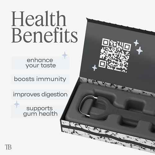 TheTongueBuddy¢â Effective Tongue Scraper for Adults - Ergonomic Tongue Cleaner Promotes Fresher Breath, Travel-Friendly Beauty and Personal Care Essential (Onyx Black)