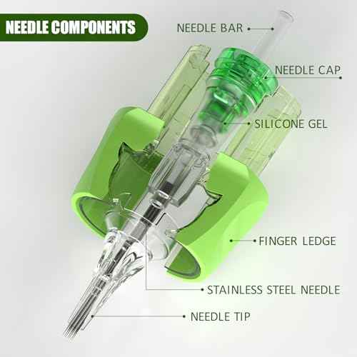 Wormhole Tattoo Cartridge Needles, 50pcs Mixed Disposable Tattoo Needles Tattoo Finger Ledge Cartridges #12 Round Liner Magnum Round Shader 3RL 5RL 7RL 9RL 5RS 7RS 7RM 9RM 9M1 11M1 for Tattoo Gun