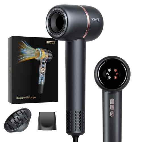 Fast Drying Hair Dryer,Negative Ionic Care Blow Dryer,Less Heat Damage Blow Dryer with High Speed Brushless Motor,Thermo-Control Low Noise with Magnetic Nozzle & Diffuser