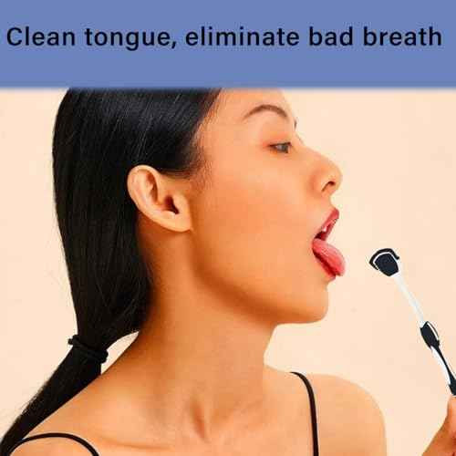 Soft Bristles Tongue Brush for orabrush - Gentle on Gag Reflex£¬Ergonomic Design, Freshens Breath for Improved Dental Hygiene£¬4 Tongue Scrapers - 4 pack