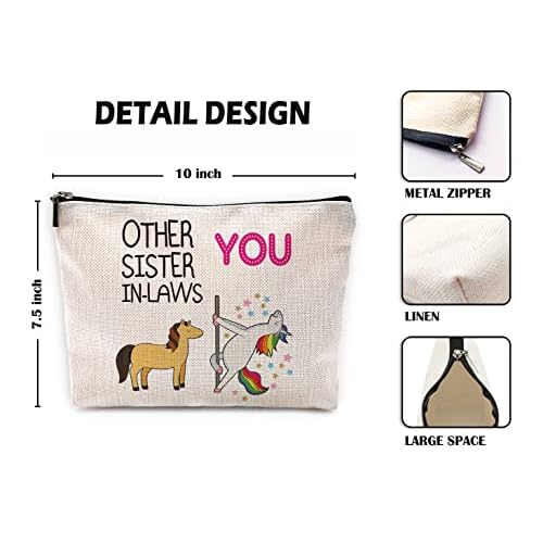 Funny Other Sister-in-Laws and You Makeup Bag,Best Sister-in-Law Gifts Cosmetic Pouch for Girls,Christmas Birthday Wedding Gifts for Sister in Law Stepsister