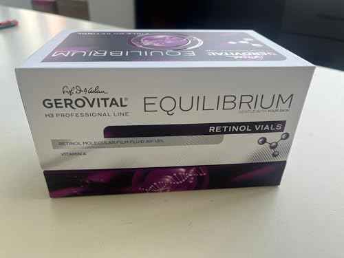 GEROVITAL EQUILIBRIUM Face Serum with Retinol, Moisturizer Face Serum, Improves Skin Elasticity, Professional Line for Beauty Salons, 20 Vials