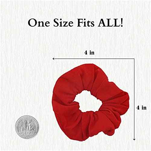 Set of 2 Solid Scrunchies (Red)