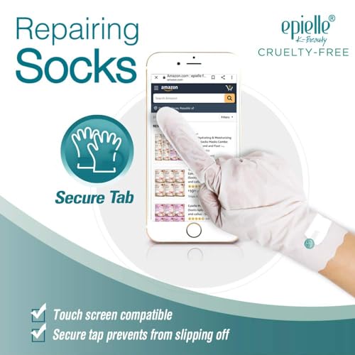 Epielle Intensive Repairing Hand Mask 6 Pairs, Deep Moisturizing Gloves for Dry, Cracked Hands, Self Care Gifts for Women, Spa Kit, Stocking Stuffers, Thanksgiving Essentials
