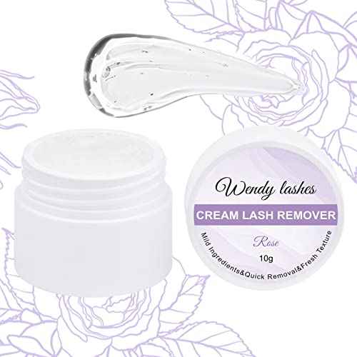 Lash Remover for Lash Extensions Low Irritation 10g Cream Glue-Remover Professional Fast Sensitive Skin Dissolution Lash Extension Remover By WENDY LASHES£¨Rose,10g£©