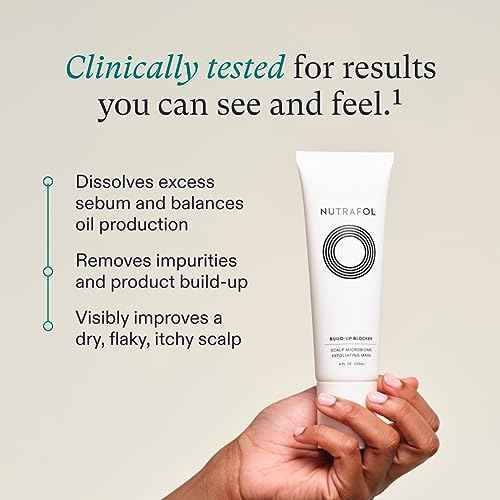 Nutrafol Exfoliating Scalp Mask, Eliminates Product Build-up and Oil for Healthier Hair and Scalp, Physician-formulated for Thinning Hair, Color and Extension Safe - 4 Fl Oz Bottle