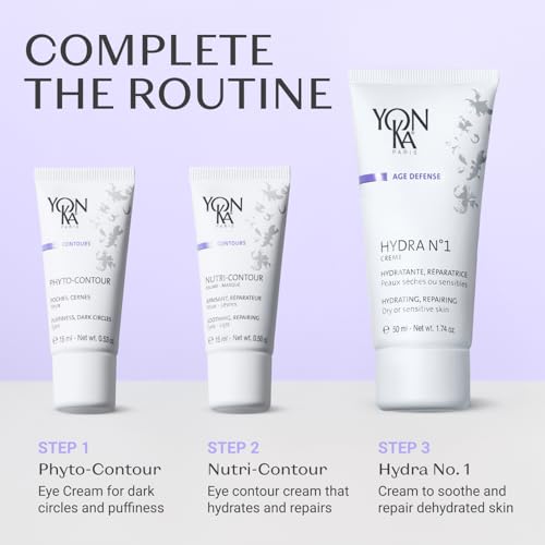 Yonka Phyto-Contour | Anti-Aging Eye Cream with Rosemary Extract | Reduces Puffiness & Dark Circles | For All Skin Types and Paraben-Free | 0.5 fl oz