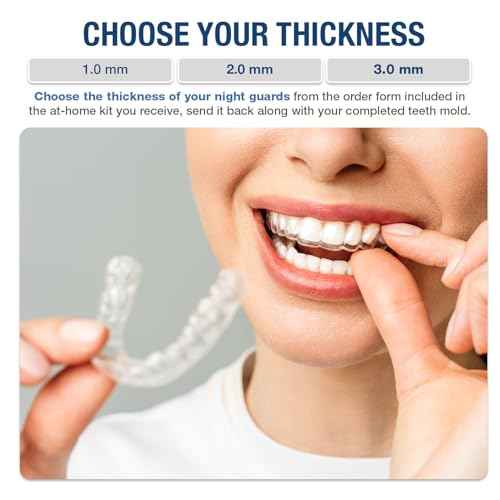 Two Custom Mouth Guards, 2 Packs for Custom Hybrid Night Guards, Great for Protection for Teeth Grinding and Clenching