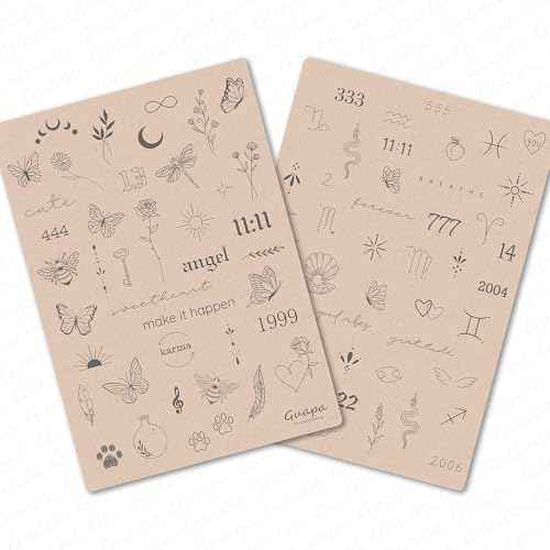 3PCS Rasmet Silicone Tattoo Training Pad 1.5mm Thickness Double Sided Pre-printed Gray Design Fine Line Tiny Tattoo Practice Skin for Tattoo Line Practice Tattoo Shading (3PCS Beige Pad)