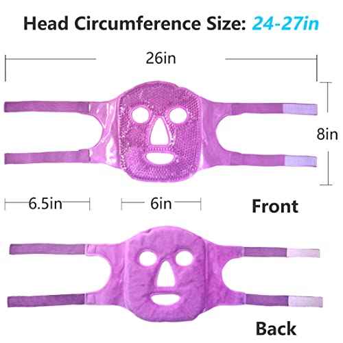 Cold Face Eye Mask, Cooling Mask, Reusable Cold Mask for Hot and Cold Treatment for Eye Strain, Eye Swelling, Eye Redness, Puffy Eyes, Dark Circles, Smooth Fine Lines, and Eye Recover. 1 PCS