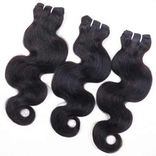 RESACA Body Wave 3 Bundles Human Hair Weave Weft Extentions Bundles for Women 22 24 26 Inch 100% Unprocessed Brazilian Virgin Human Hair (Nature Color Black)