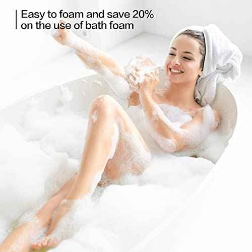 Fishent Bath Loofah Sponge, 3 Pack loofahs Exfoliating Body Scrubber, 60g Soft Mesh Pouf Shower Puffs, Loofa for Women and Men