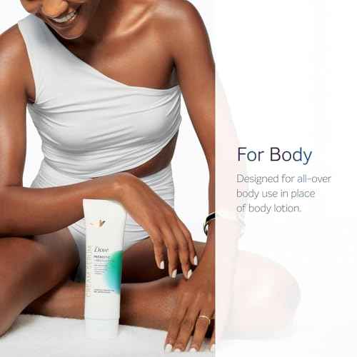 Dove Body Cream Serum Prebiotic + Protection for Dry, Sensitive Skin, with Pro-Vitamin B5, Stearic Acid and Peptides Lotion, 8 oz