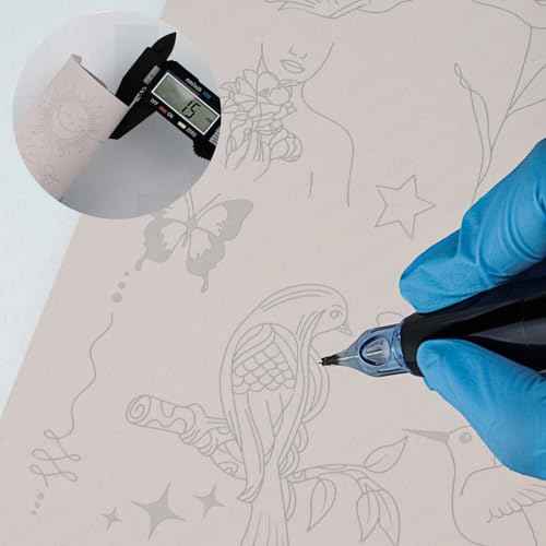 Guapa 2-Sided Printed 1.5MM Silicone Tiny Tattoo Practice Pad ? Realistic & Durable for Precision Training