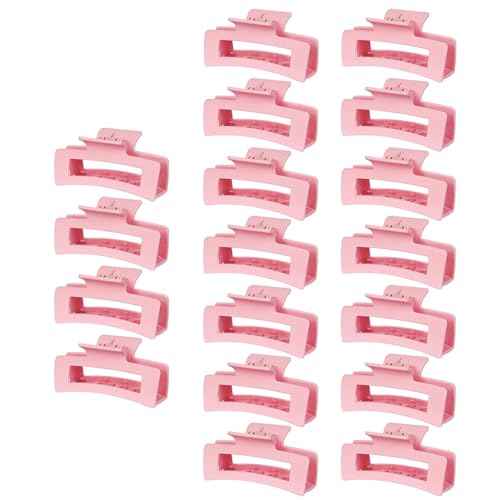 18 Pack Hair Claw Clips,Hair Clips For Women,Large Hair Claw Clips For Thick Hair,Nonslip Matte Hair Clips Hair Accessories Women Girl Birthday Christmas Gift (18 Pack Pink)