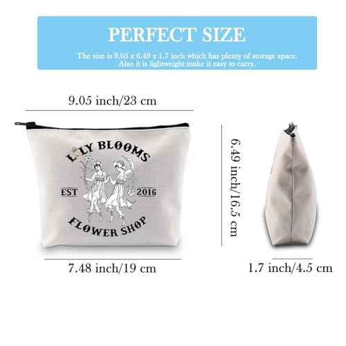 GJTIM Novel Gift Bookish Gift Flower Shop Makeup Bag Book Lover Gift Book Club Gift (Flower Shop Bag)