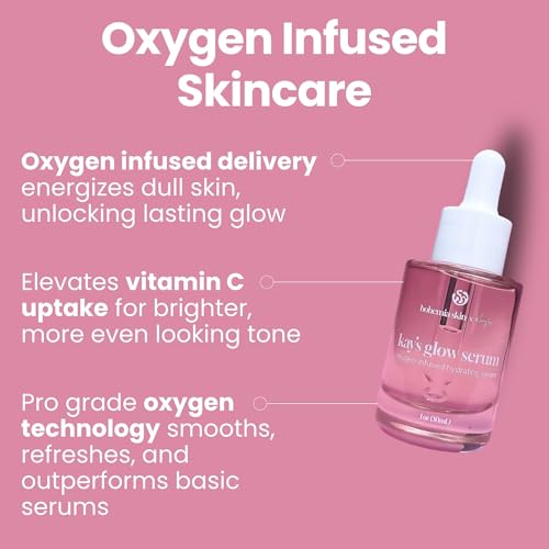 Kay¡¯s Glow Vitamin C Serum for Face with Oxygen & THD - Illuminating Brightening AHA Serum, Anti-Aging Dark Spot Care for Even Tone, Smooth Texture & Hydrating Primer, 1 oz