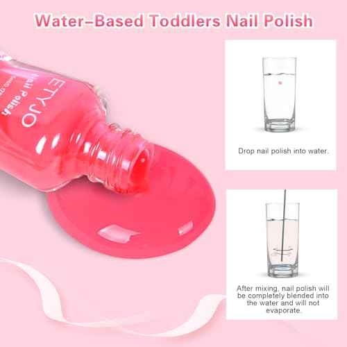 Kids Nail Polish - Quick Dry Non-Toxic Nail Polish Set 10 Colors Water Based Peel Off Nail Polish Kit for Girls Age 3+ Gift