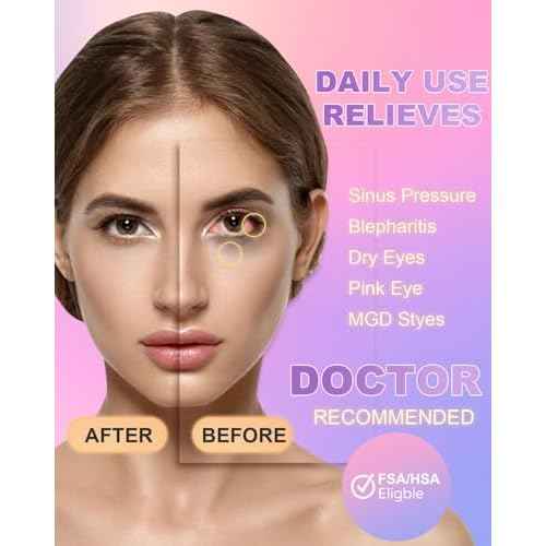 ProCIV 20 Packs Steam Eye Masks, Warming Eye Masks for Dark Circles, Disposable Self-heating Hot Eye Mask Soothing Headache, Dry Eyes, Heating Eye Mask for Stress Eye Fatigue Relief