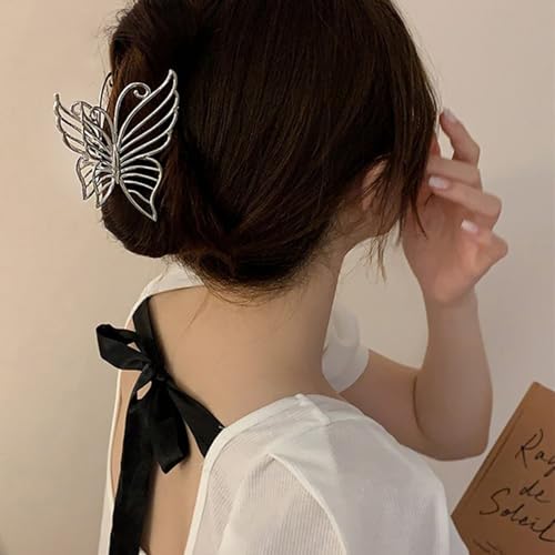Metal Butterfly Hair Accessories - Non-slip Strong Hold Hair Claws, Fashion Clips for Women and Girls