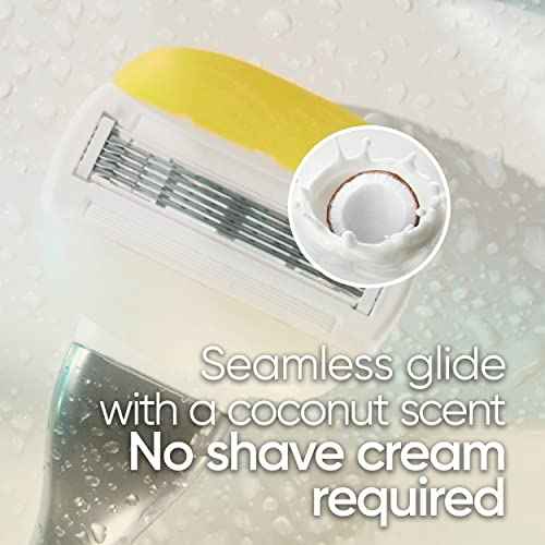 Gillette Venus ComfortGlide Womens Razor Blade Refills, 6 Count, Infused with Olay Coconut Scent