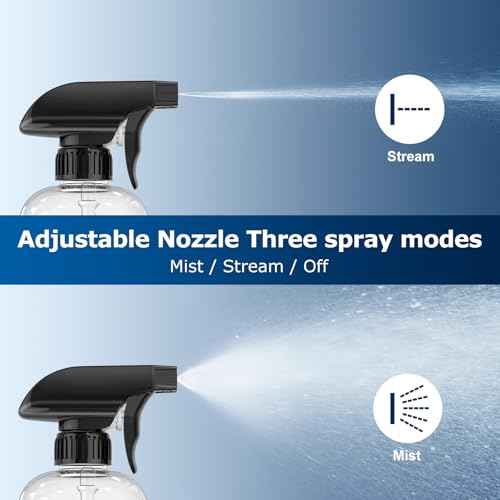 Veco 10oz Spray Bottle with Adjustable Nozzle, 360¡Æ Water Spray Bottles for Cleaning Solution, Plastic Spray Bottles for Hair Cooking Plant Pet, No Leak and Clog (2 Pack & Foldable Funnel)