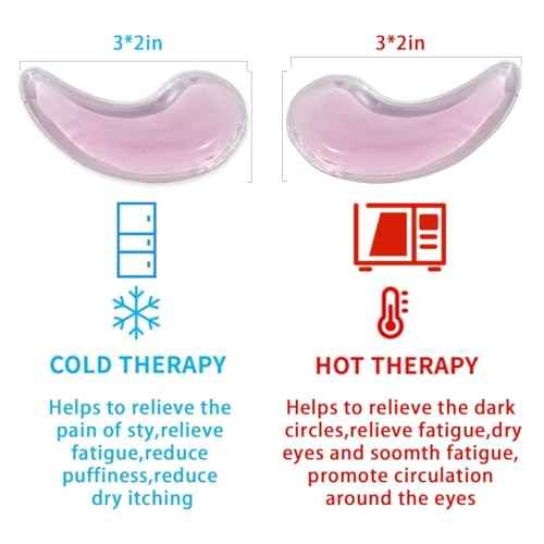 Eye Pad, Eye Mask - Reusable Gel Ice Packs for Migraine Relief & Puffy Eyes, Orthopedic Cold Therapy with Silky CoverGel, Hot Cold Ice Packs (10)