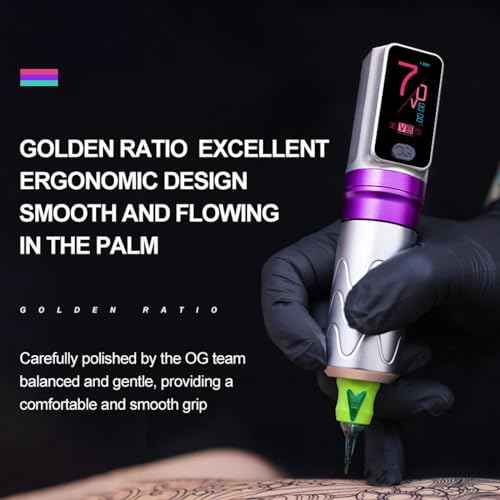 Fury Tattoo Gun Pen Machine,Wireless Tatto Machine with Smart Screen Display£¬Pro Tattoo Guns with Motor Power reliable for all kinds of needles(Purple)