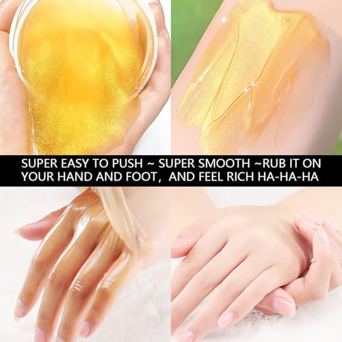 Vitamin C & Turmeric Hand and Foot Peel Mask, Hydrating Peel Off Hand Wax Mask Nourishing Exfoliating Repair Dry Rough Cracked Skin Hands Care, Exfoliating Hand Peeling Mask for Men & Women