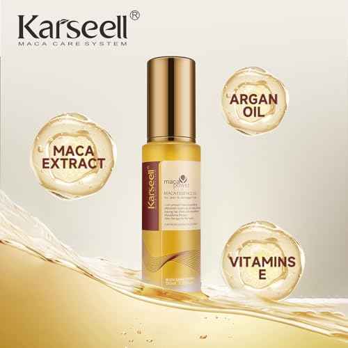 Karseell Moroccan Argan Oil for Hair Healing Cold Pressed Weightless Argan Oil Hair Serum for Dry Damaged Hair 50ml