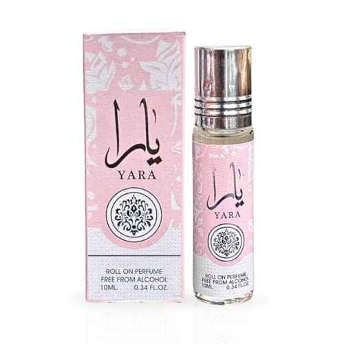 Lattafa Yara 2-piece Fragrance Bundle for Women (3.4 Oz Eau de Parfum Spray + 0.34 Oz Concentrated Perfume Oil)