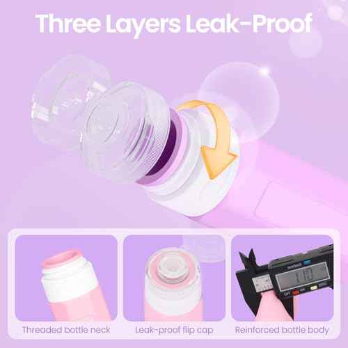 Redfly 17PCS Travel Bottles for Toiletries, TSA Approved Travel Size Containers, Leak Proof Travel Containers for Toiletries, Silicone Travel Kit for Shampoo, Conditioner, Lotion & Creams Purple