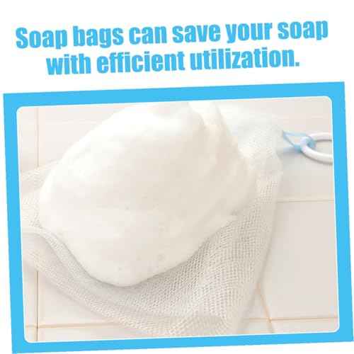 4pcs Soap Foaming Net for Face Cleansing Mesh Bags with Hanging for Rich Bubble Creation Facial Cleanser Accessory Convenient and Easy to Dry