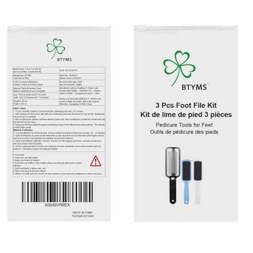 3 Pieces Colossal Foot Files Kit Foot Scrubber Foot Rasp and Double-Sided Heel Files Pedicure Tools Callus Remover Stainless Steel Feet Scraper Foot Grater for Dead Skin