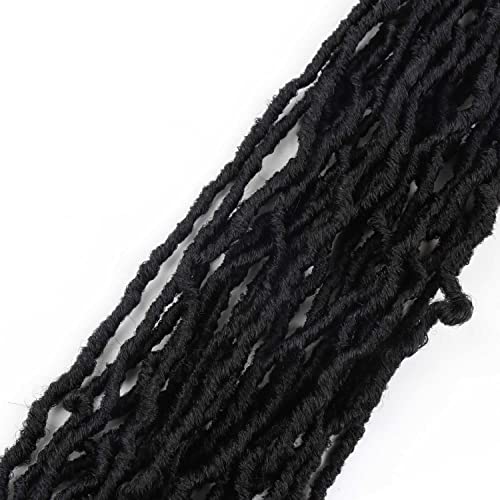 7 Packs Faux Locs Crochet Hair 30 Inch Soft Locs for Distressed Locs Butterfly Locs Crochet Hair for Women (30 Inch(Pack of 7), 1B)