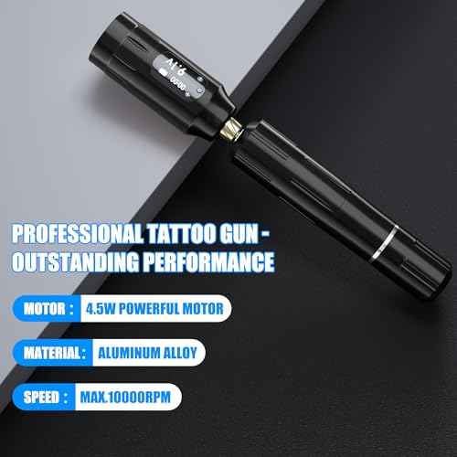 Beginners Tattoo Gun Machine Kit Professional Complete Tattoo Gun Kits for Beginner Rotary Tattoo Pen Set with 10Pcs Tattoo Cartridge Needles and 6Pcs Inks for Starter Artists