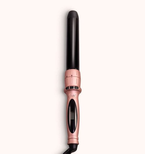 NuMe x Noa Kirel Triple Threat - Tourmaline Ceramic 3 in 1 Curling Wand Set with Interchangeable Barrels - Far Infrared Heat, Negative Ion Conditioning - Storage Case and Accessories